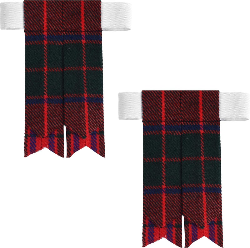 Allsafe Traders Store Scottish Tartan Kilt Flashes with Elastic Adjusters - Image 1